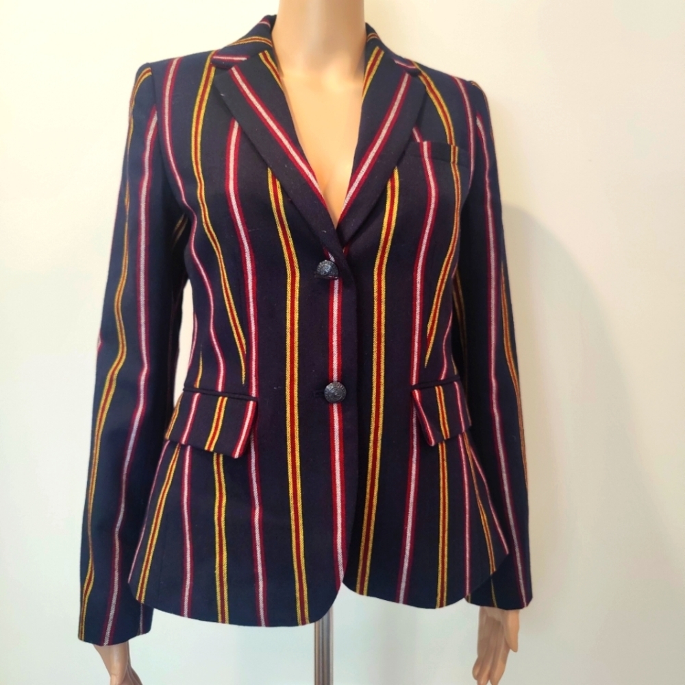 Brooks Brothers Heart Lined Striped Blazer